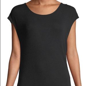 Elie Tahari Chrissy Cap Sleeve Knot V-Back Tee